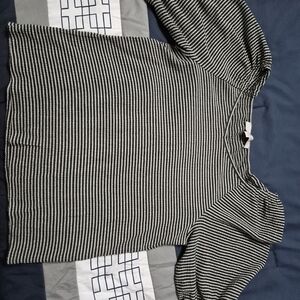 LOFT Monochrome Striped Knit Top